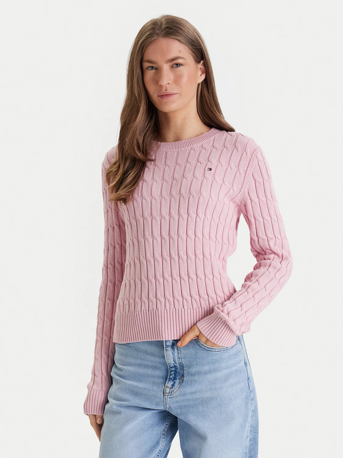 Женский пуловер стандартного кроя Tommy Hilfiger, розовый