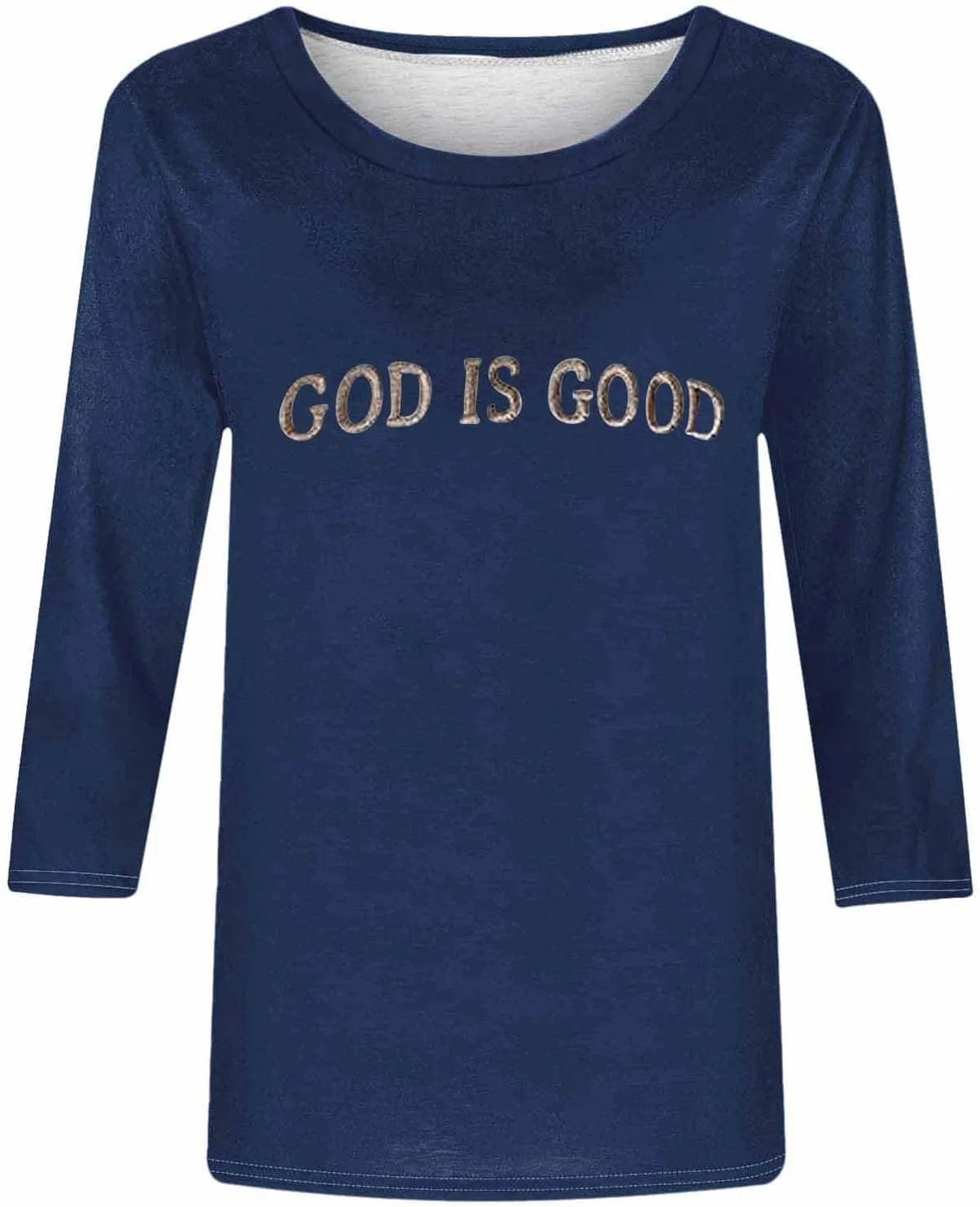 Женская футболка с длинным рукавом God is Good, тёмно-синий — фото 3