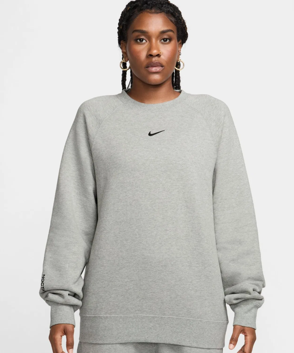 Мужское флисовое худи с длинным рукавомNOCTA CS Crew Fleece NIKE, Grey