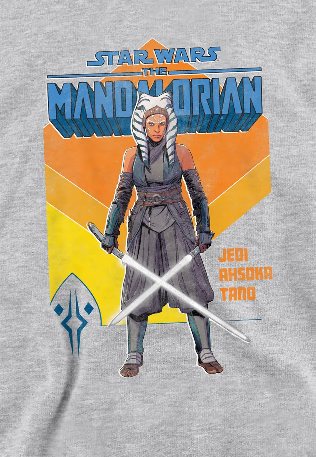 Детский худи с принтом Star Wars Jedi Ahsoka Disney, Grey — фото 2