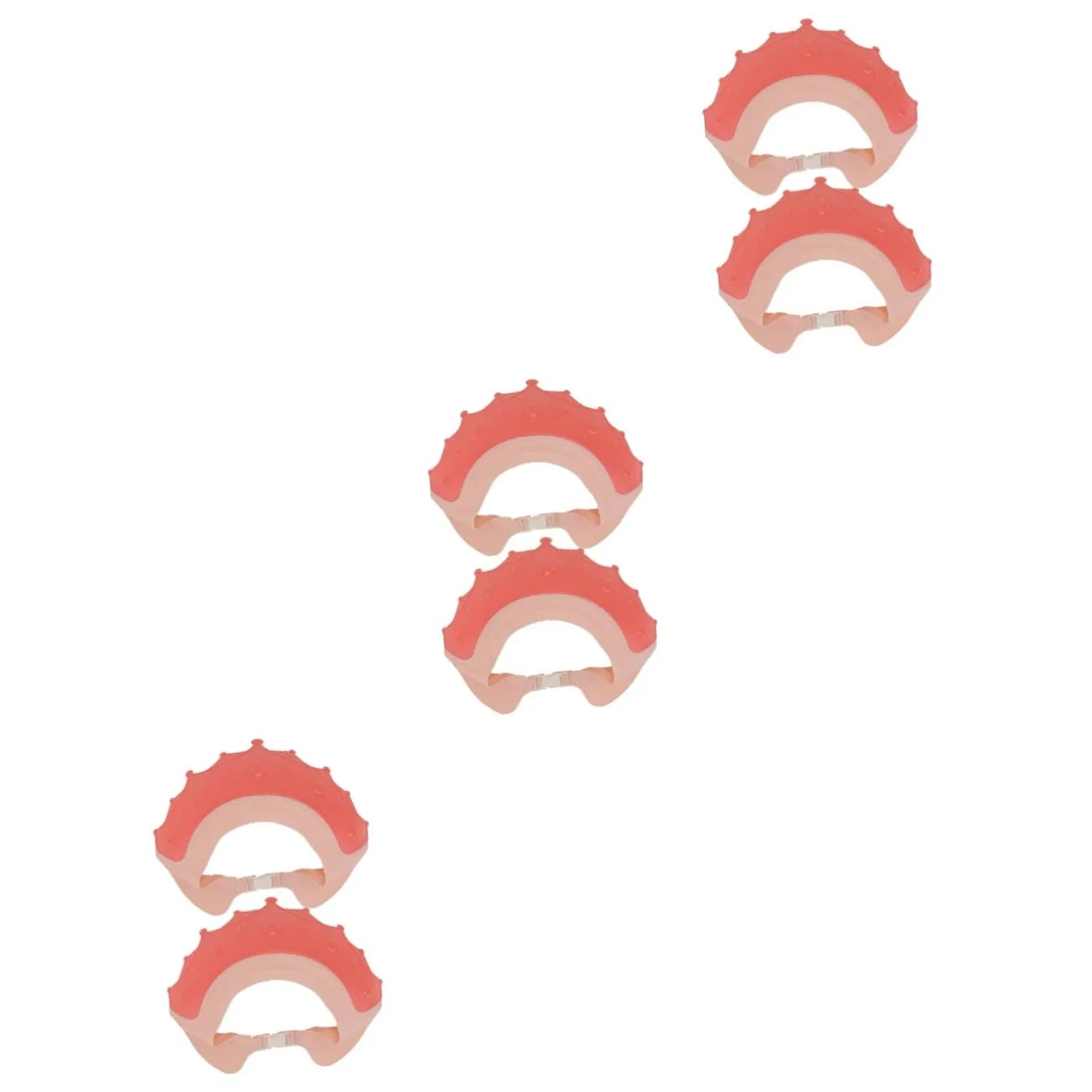 No brand Детская шапочка для душа Silicone, набор 6 шт, Watermelon red