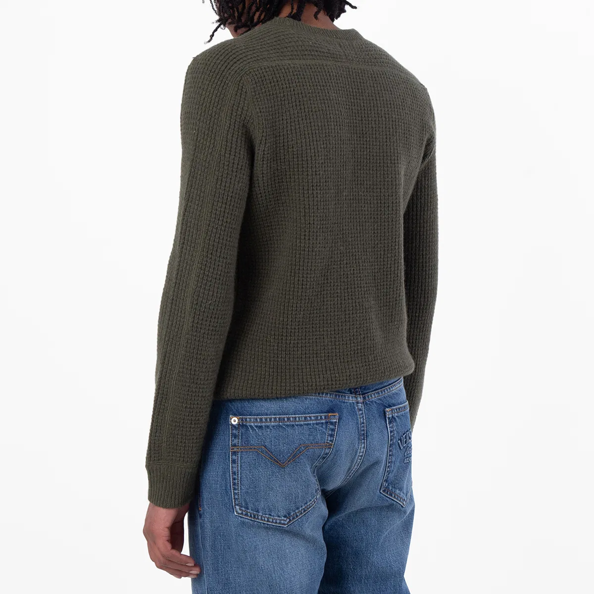 Свитер с вафельным узором Regular Fit Waffle Knit Sweater Polo Ralph Lauren, New Olive — фото 3
