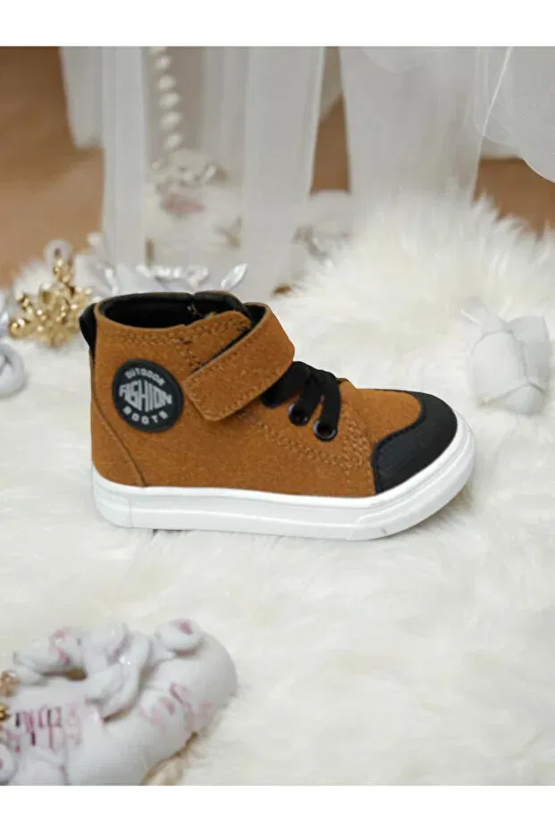 Детские ботинки для девочек с ортопедической стелькой Patik Bebe, Taba — фото 3