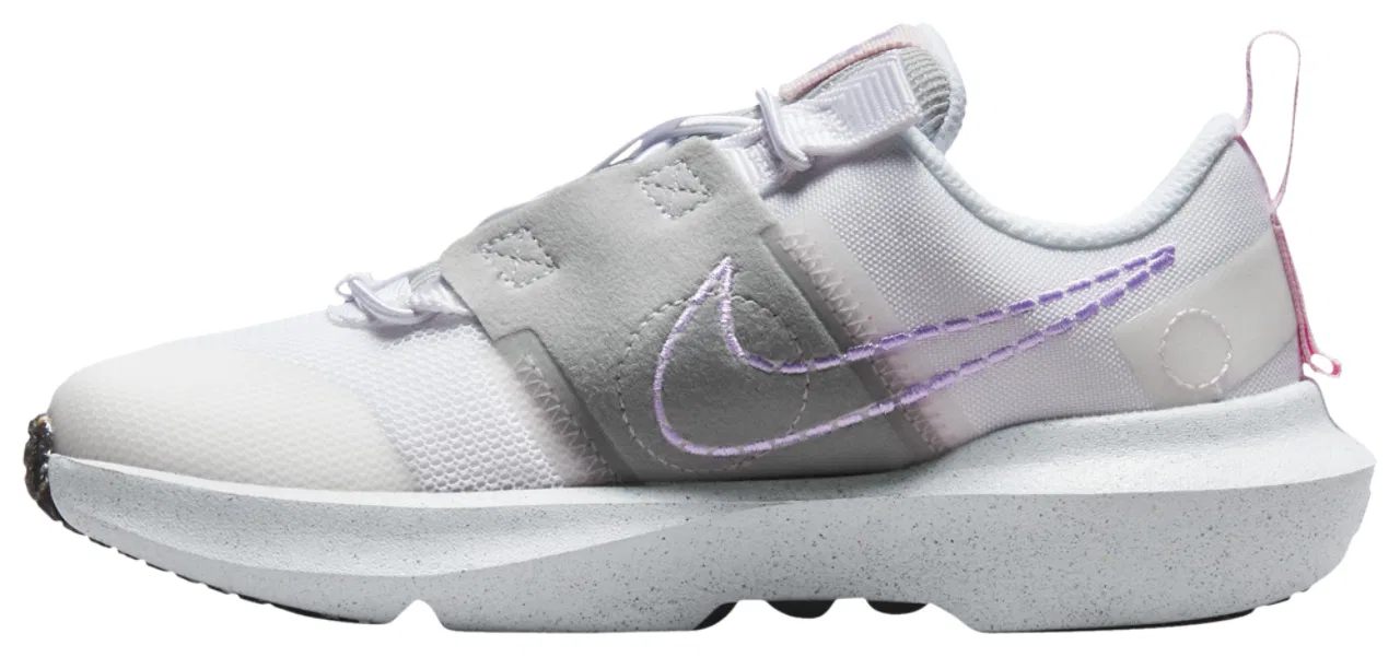 Детские кроссовки для мальчиков на эластичных шнурках Nike Crater Impact, белый/фиолетовый — фото 2