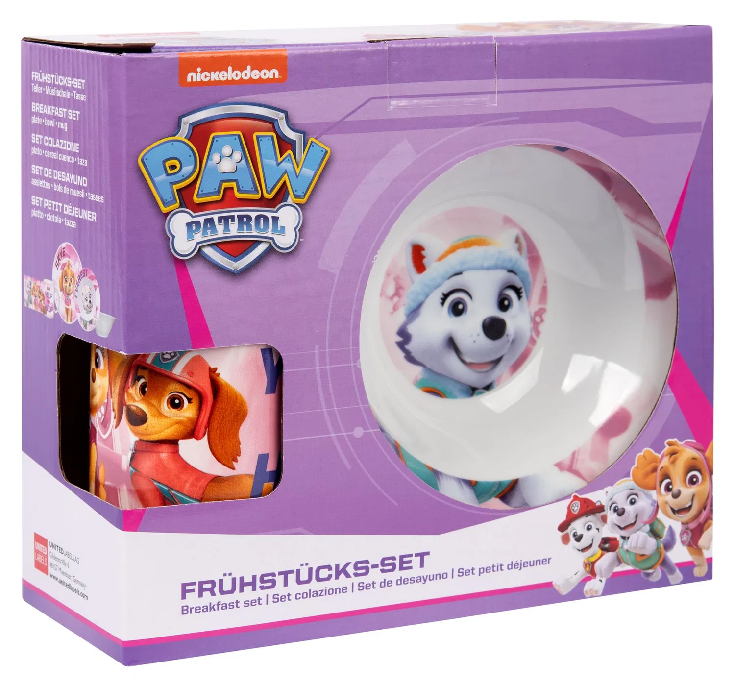 Детский набор посуды из 3 предметов с принтом Paw Patrol, бренд United Labels — фото 2