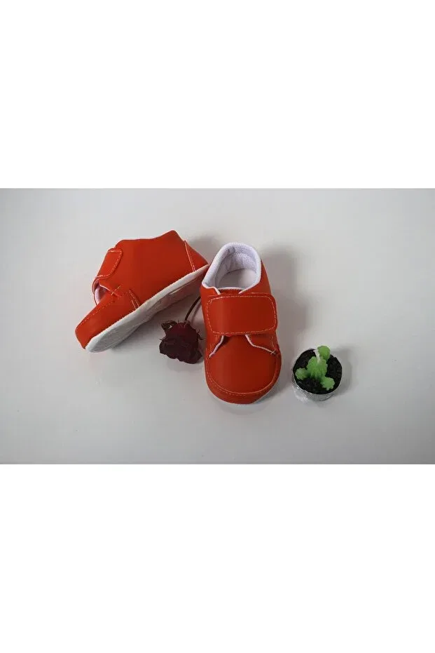 Детские пинетки для новорожденных хлопковые Zindrellakids, Orange — фото 3