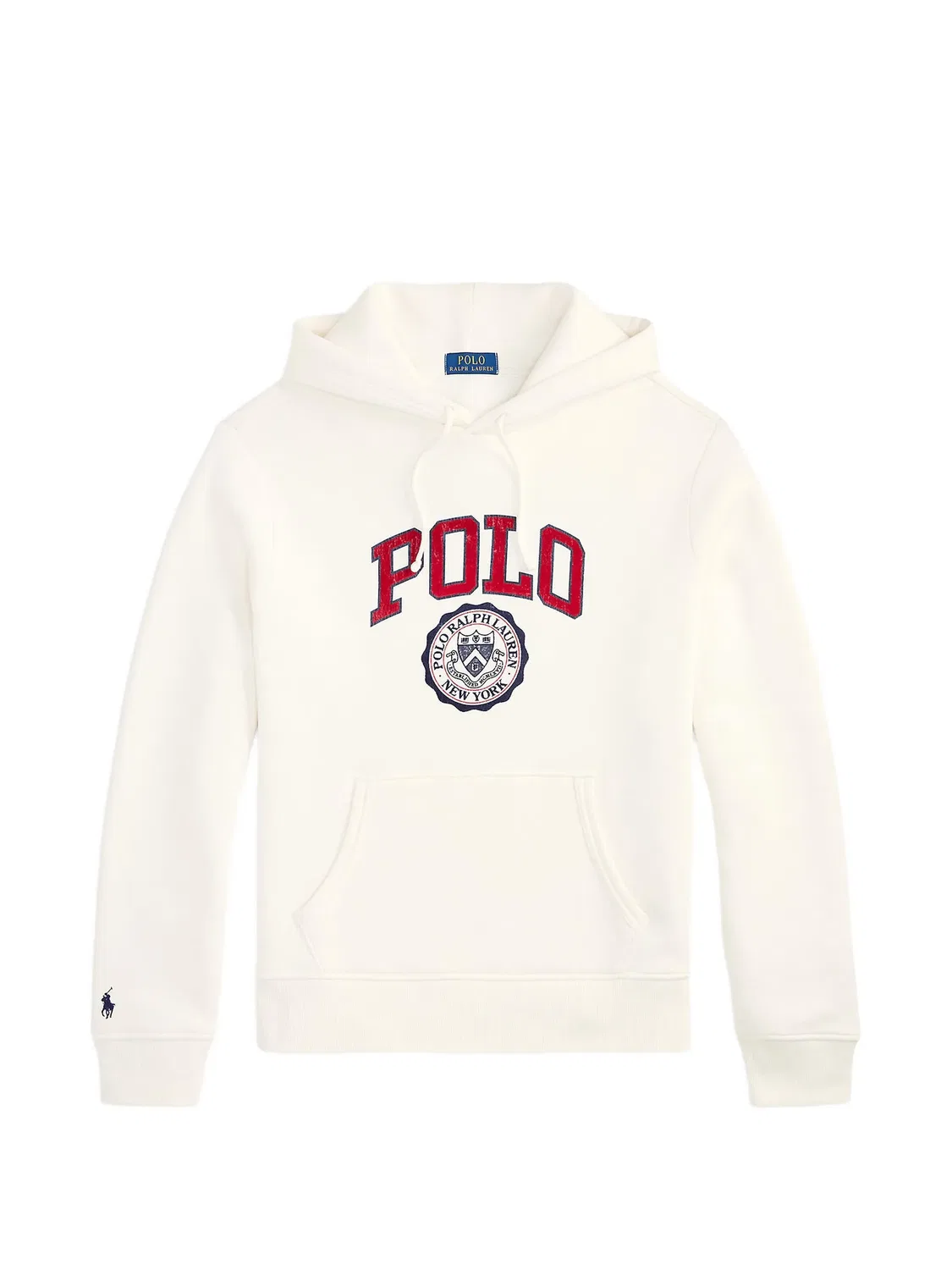Флисовое худи с логотипом Polo Ralph Lauren, белый