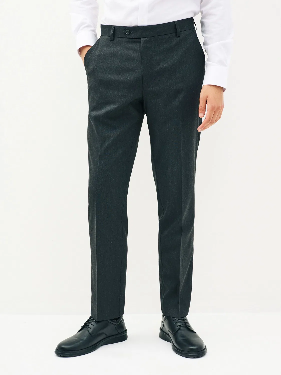 Брюки классические Tailored Fit Stretch Next, угольно-серый — фото 3