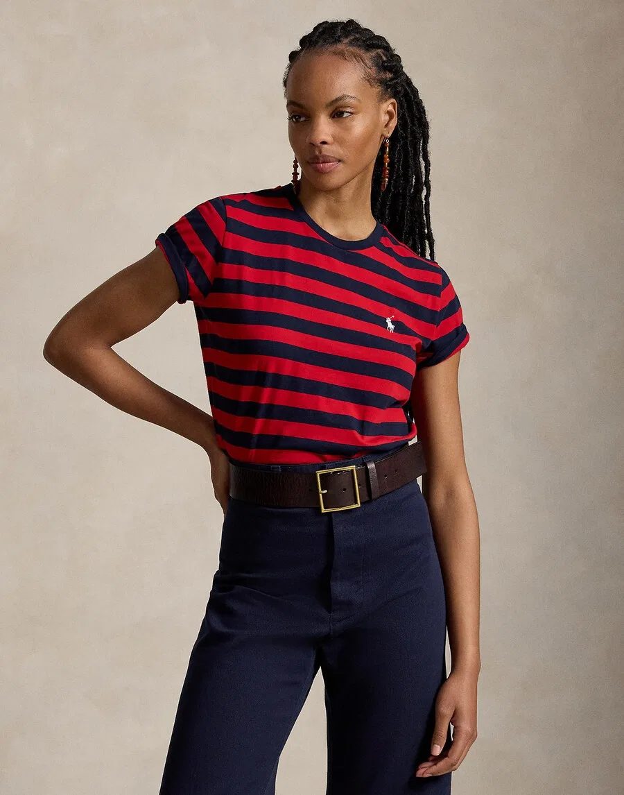 Футболка Polo Ralph Lauren темно-синего цвета — фото 2