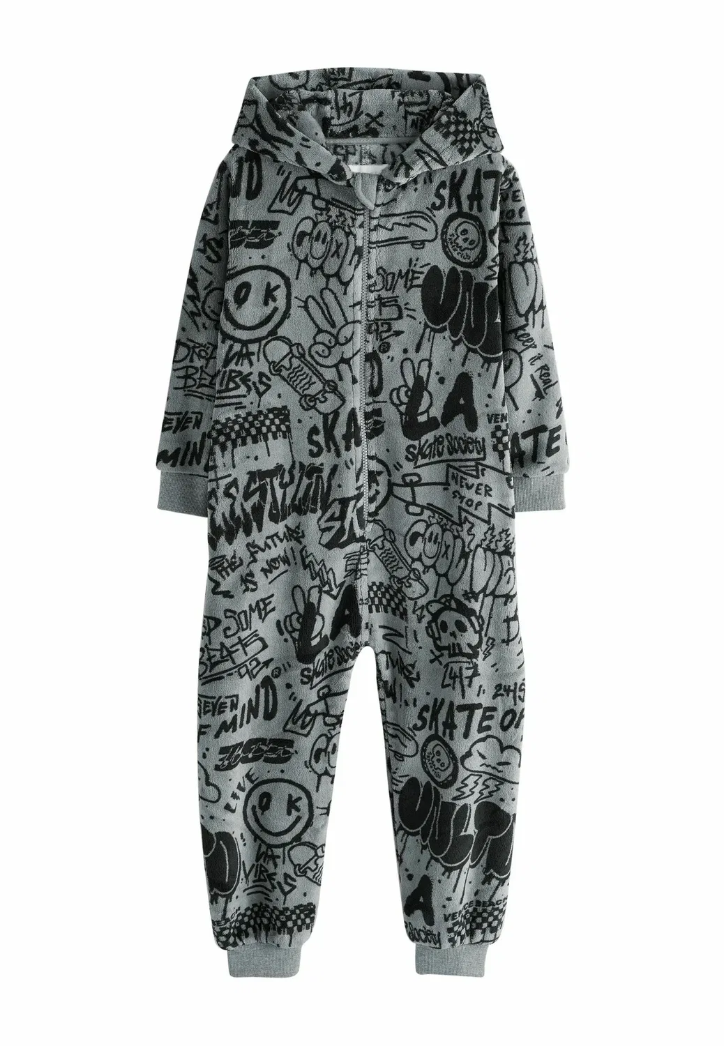 Флисовый комбинезон. - стандартный крой - пижама Next, Grey Black Gamer
