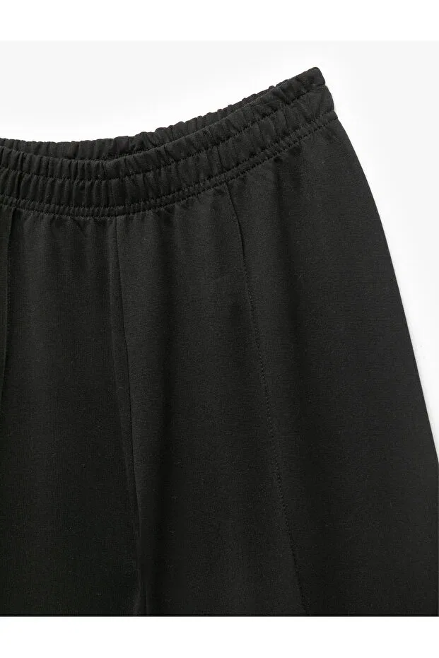 Детские спортивные штаны для девочек с широкой штаниной Koton, Black — фото 3