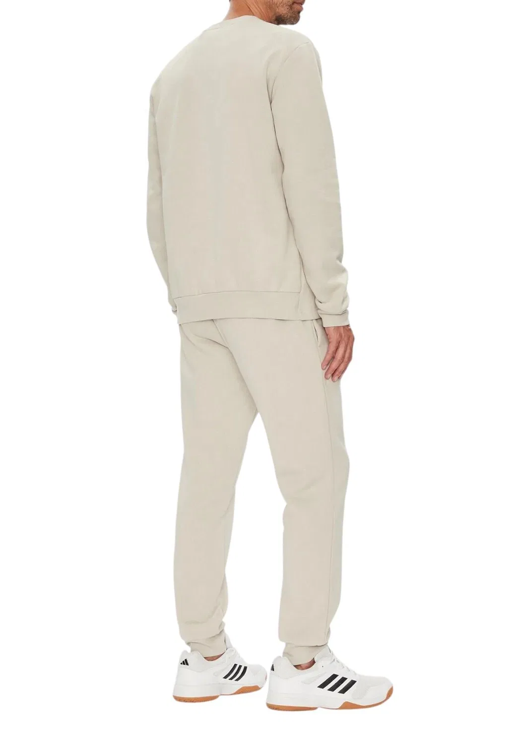 Мужской спортивный костюм из флиса с принтом Big Logo Fleece Colorblock Adidas, Naturweiß — фото 2