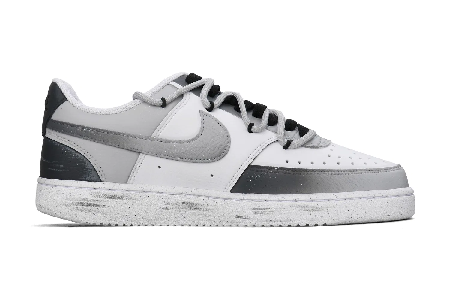 Детские кроссовки-скейтбординг с принтом Nike Air Force 1, White Gray-Youth Is The Moment — фото 4