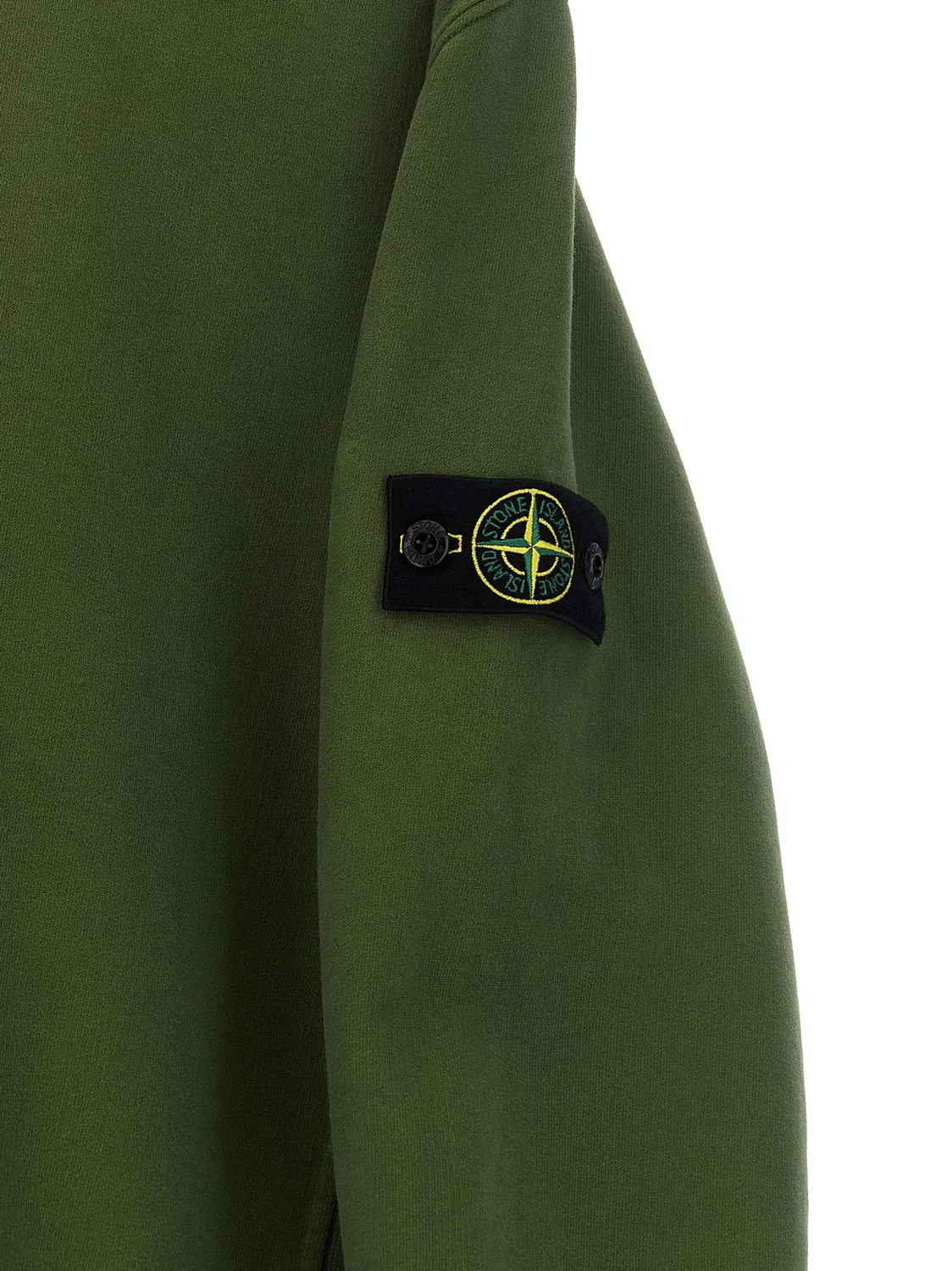 Толстовка с логотипом-значком Stone Island Junior, зеленый — фото 3