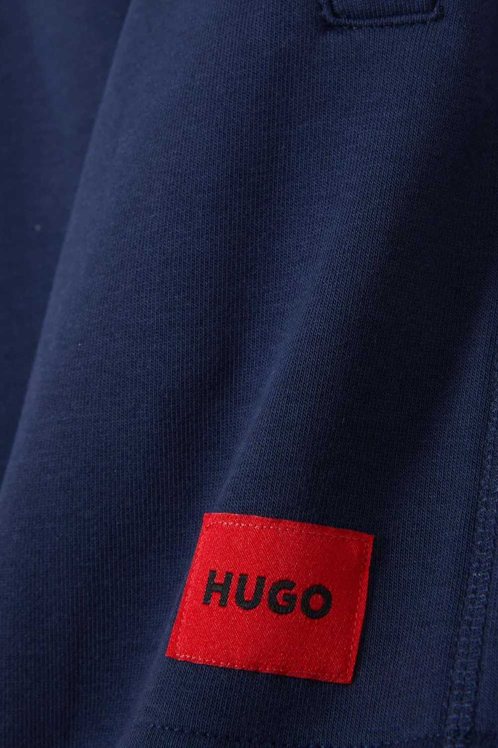 Шорты из хлопкового футера с логотипом HUGO, синий — фото 3
