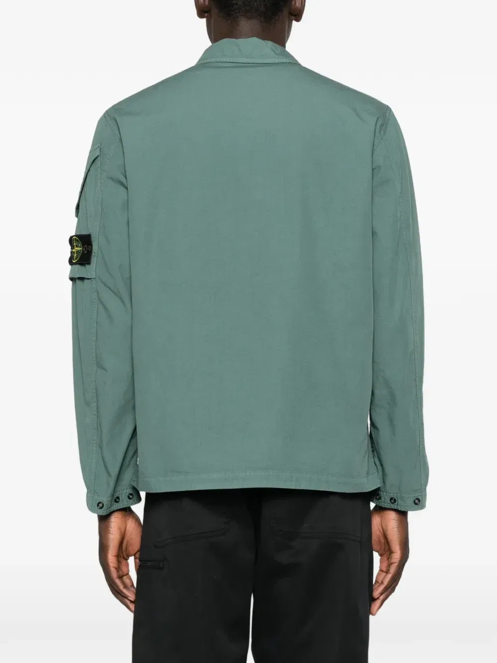 Куртка-рубашка на молнии Stone Island, зеленый — фото 4