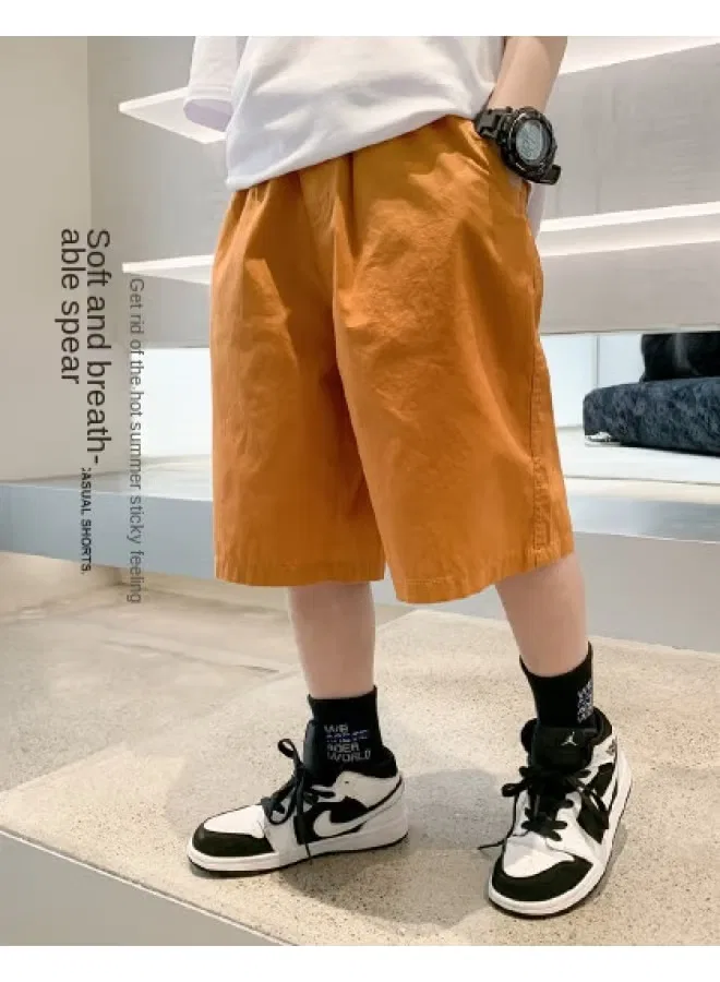 Шорты хлопковые детские спортивные Zuoxi, оранжевый