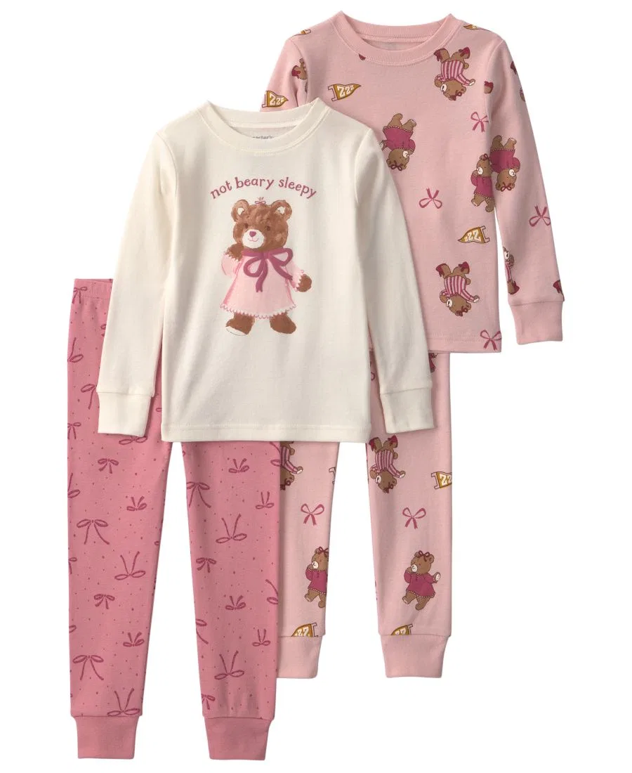 Комплект пижам с мишкой Varsity Carter's, Pink Cream