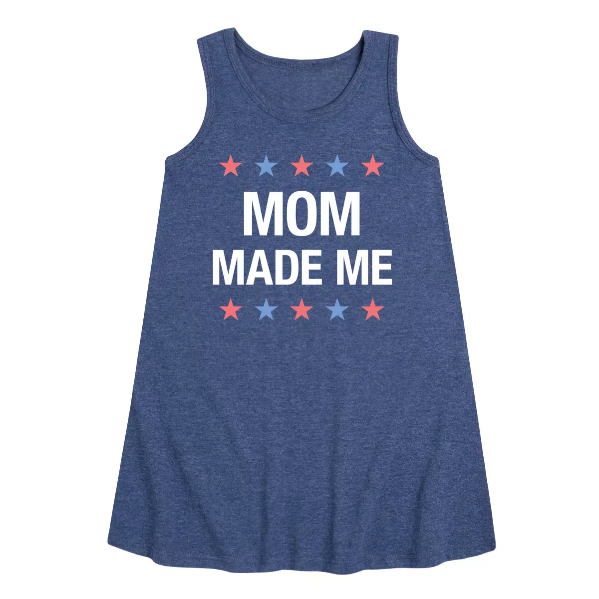 Детское платье-трапеция для девочек без рукавов Matching 4Th Shirts Mom Made Me Instant Message, Heather Navy