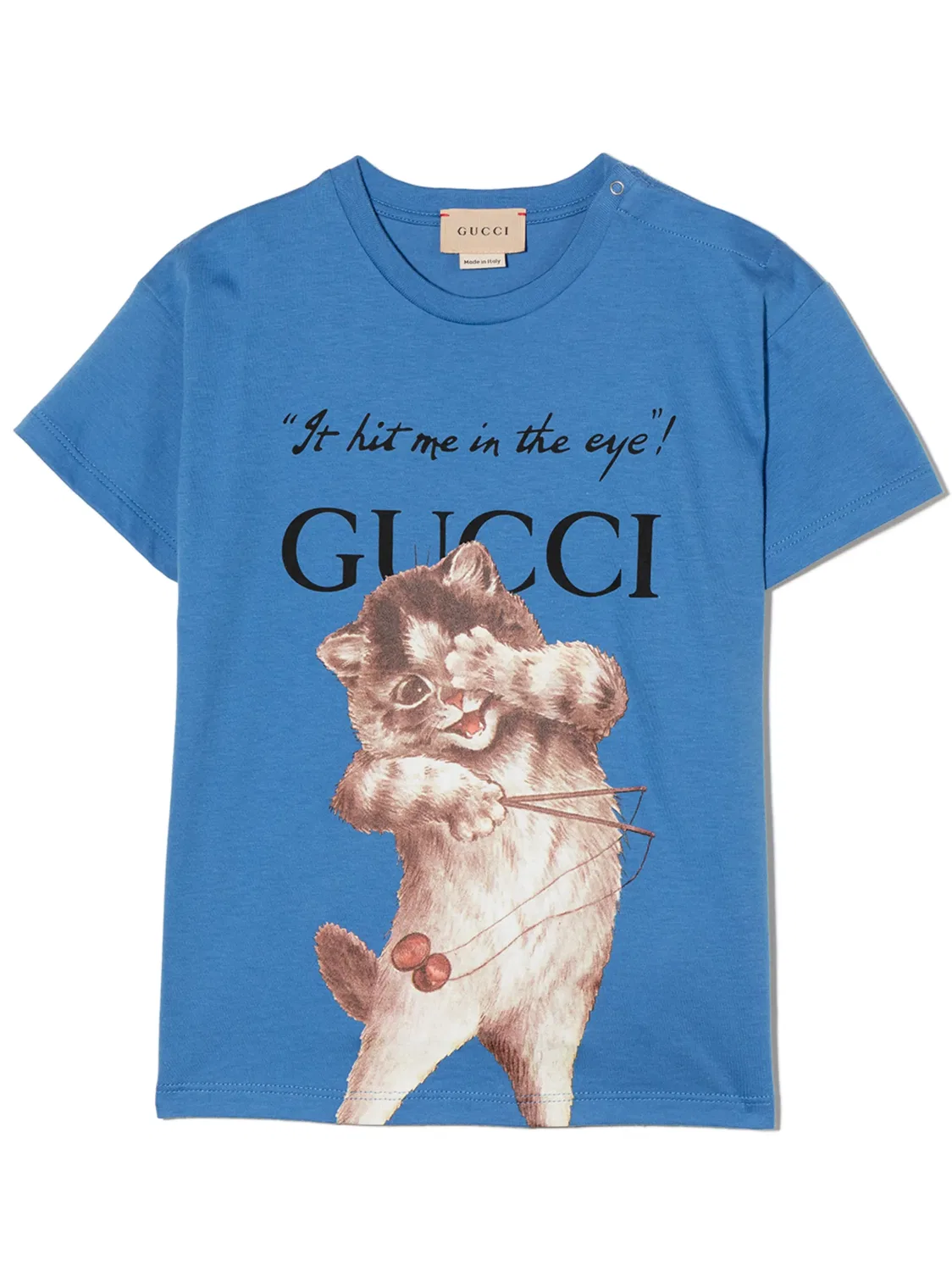 Футболка с принтом Gucci Kids, синий