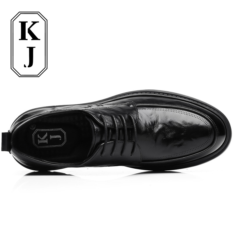 Мужские туфли для костюма черные низкие KJ-520 Black, цвет KJ-520 Black — фото 4
