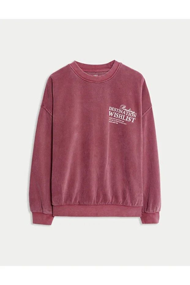 Детские свитшот с длинным рукавом Marks & Spencer, Burgundy