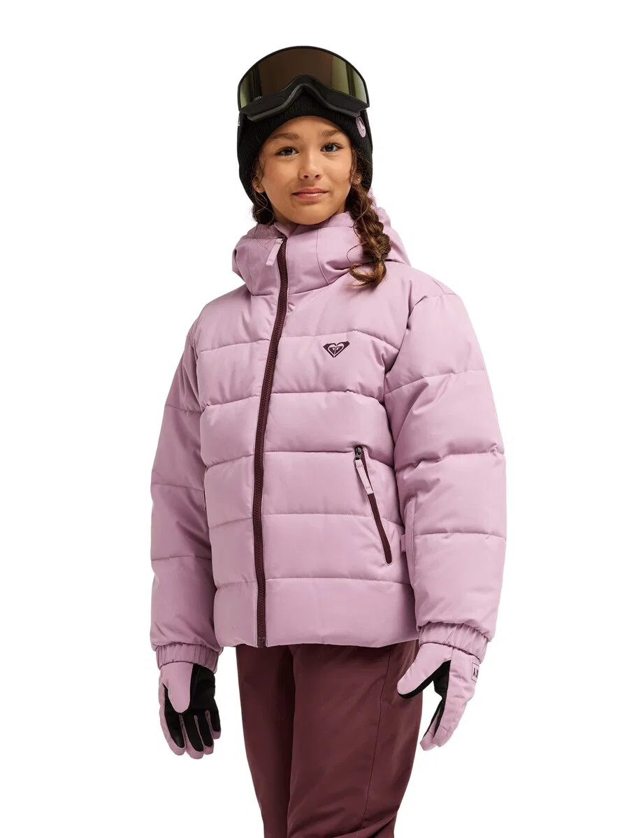 Спортивная куртка ROXY 'Snowyhill Puffy' сиреневого цвета — фото 4