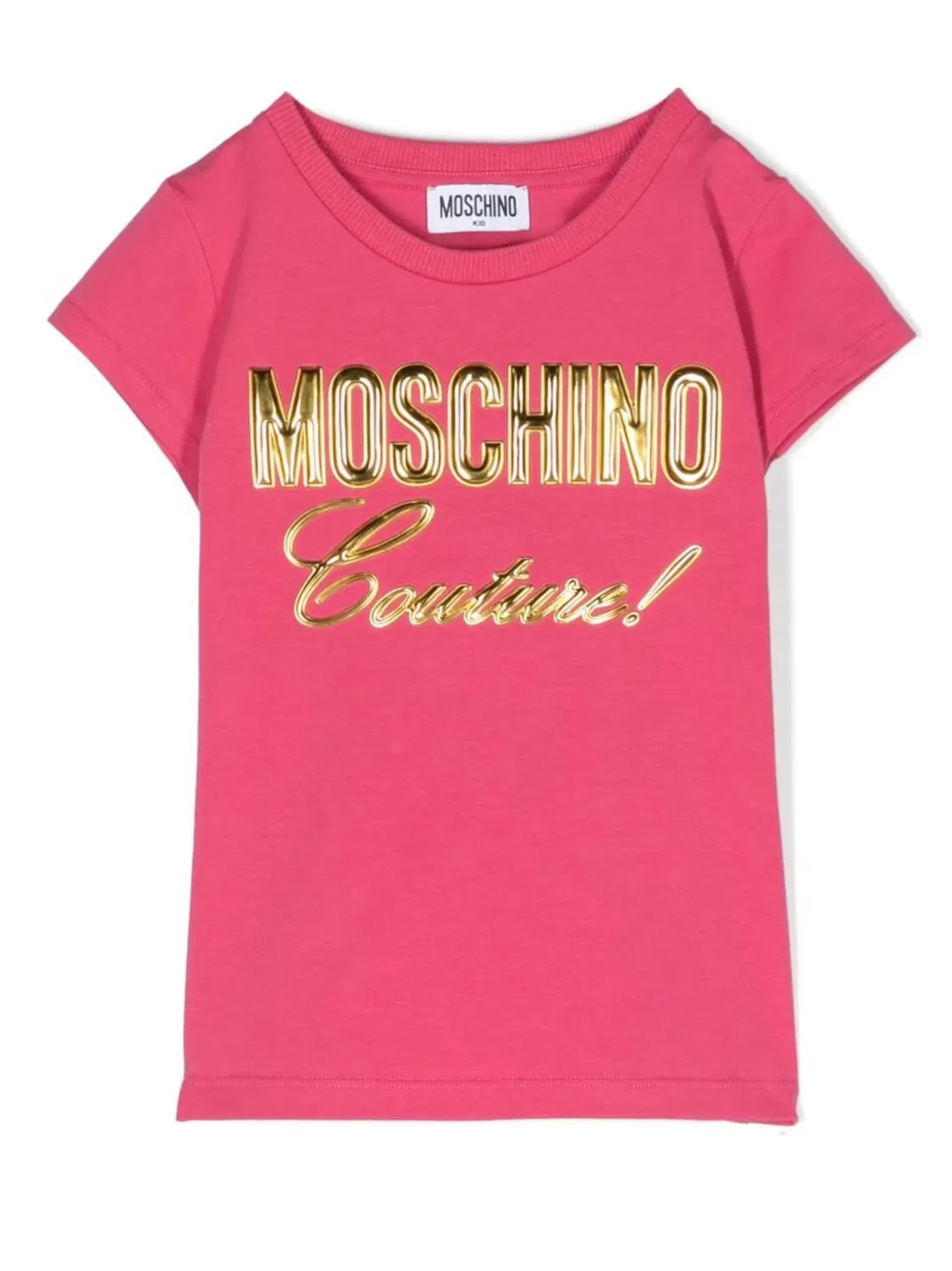Футболка с логотипом и круглым вырезом Moschino, розовый
