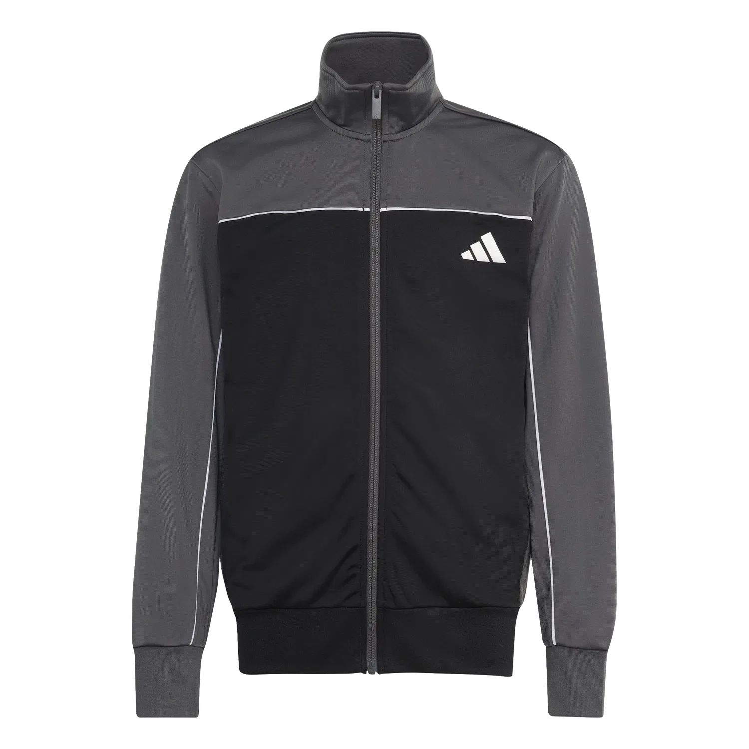 Детский спортивный костюм с молнией Adidas, черный — фото 2