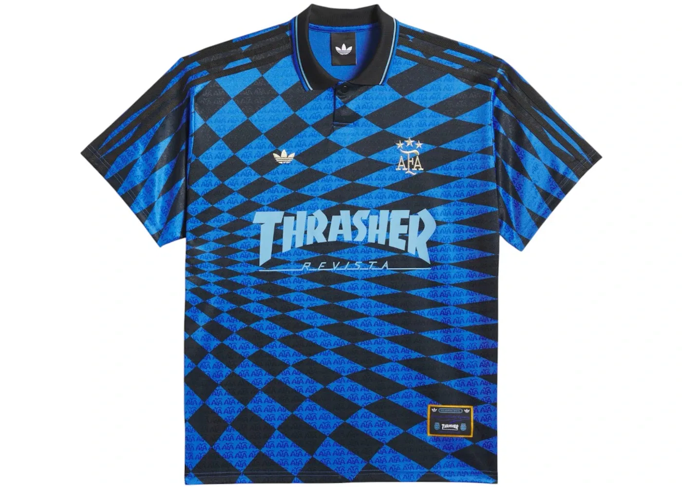 Мужская футбольная джерси Thrasher Argentina Jersey Adidas, Black/Blue