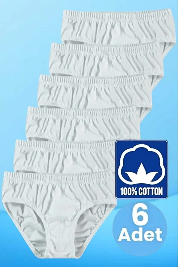 Детские трусы для мальчиков хлопковые 6 шт Tezzgelsin, White