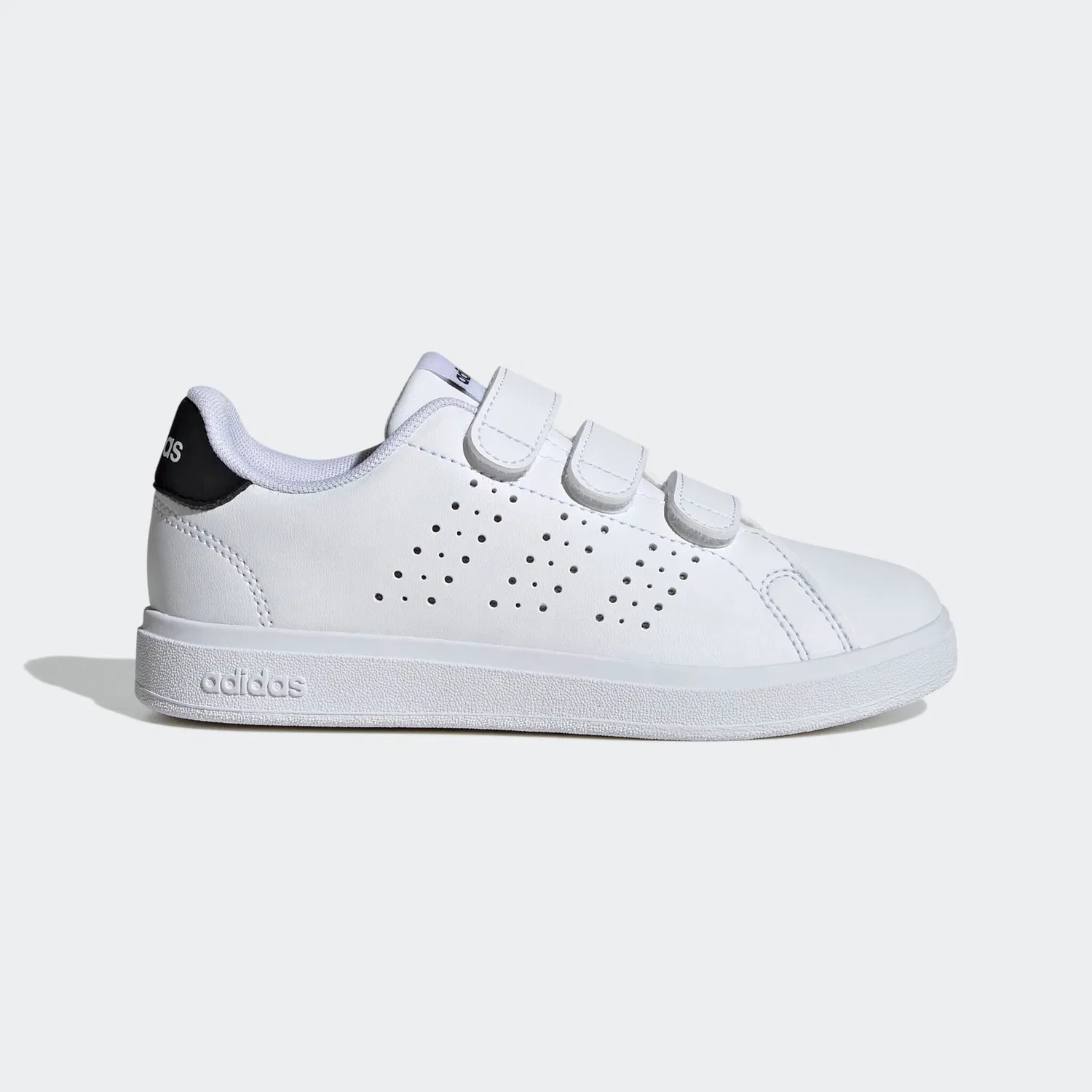Детские спортивные кроссовки с перфорированными полосками Adidas Sportswear, Cloud White/Ftwr White/Core Black — фото 2