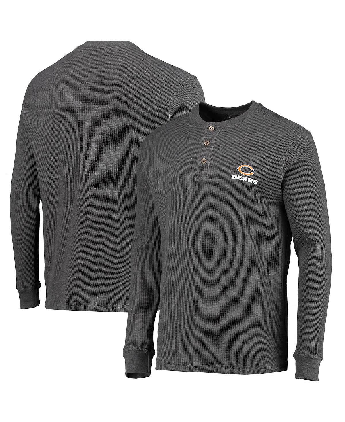 

Мужская футболка с длинными рукавами из меланжевой ткани chicago bears logo maverick thermal henley Dunbrooke, мульти