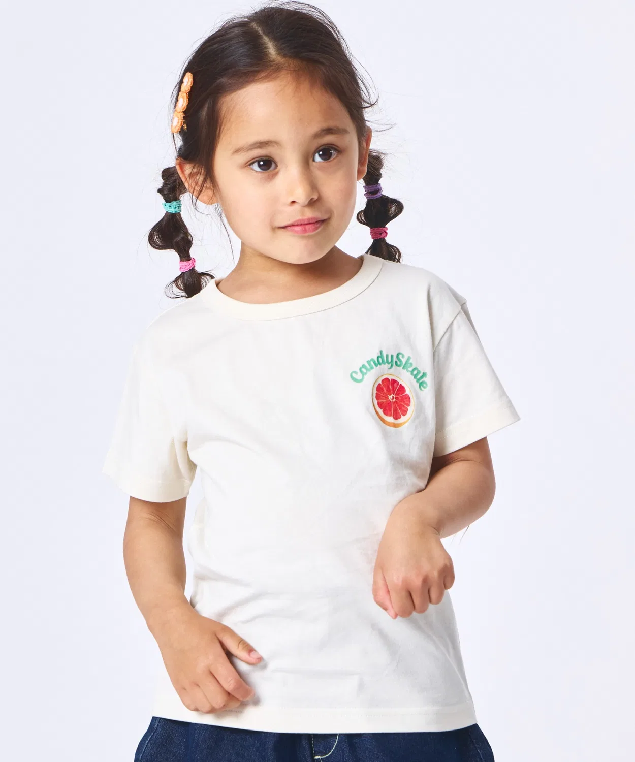 Детская футболка с принтом Fruit Logo Short Sleeve T-Shirt pairmanon, White — фото 2