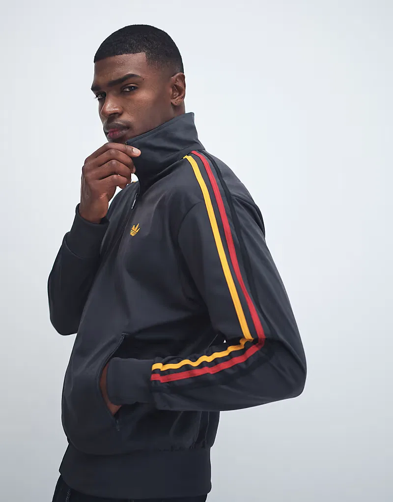 Куртка спортивная Firebird Adidas Originals, черный/золотой — фото 4