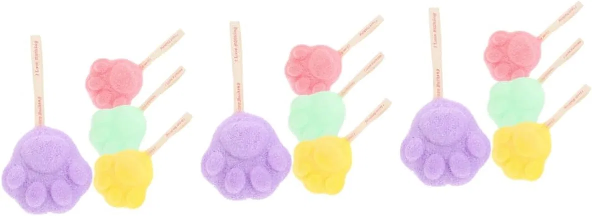 Набор спонжей для лица Cat Paw, 12 шт, FOMIYES, 9x9x3.5 см, мультиколор