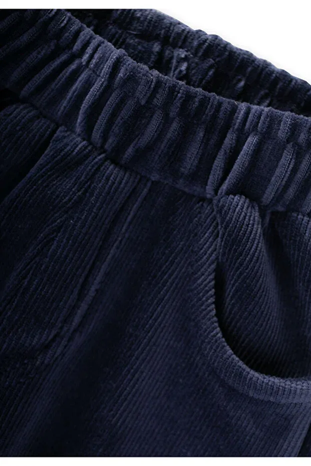 Детские брюки для девочек вельветовые Cigit, Navy Blue — фото 3