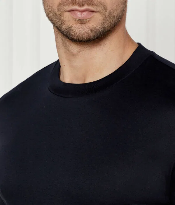 Футболка хлопковая H-Tessler Slim Fit BOSS, Blu Marino — фото 4