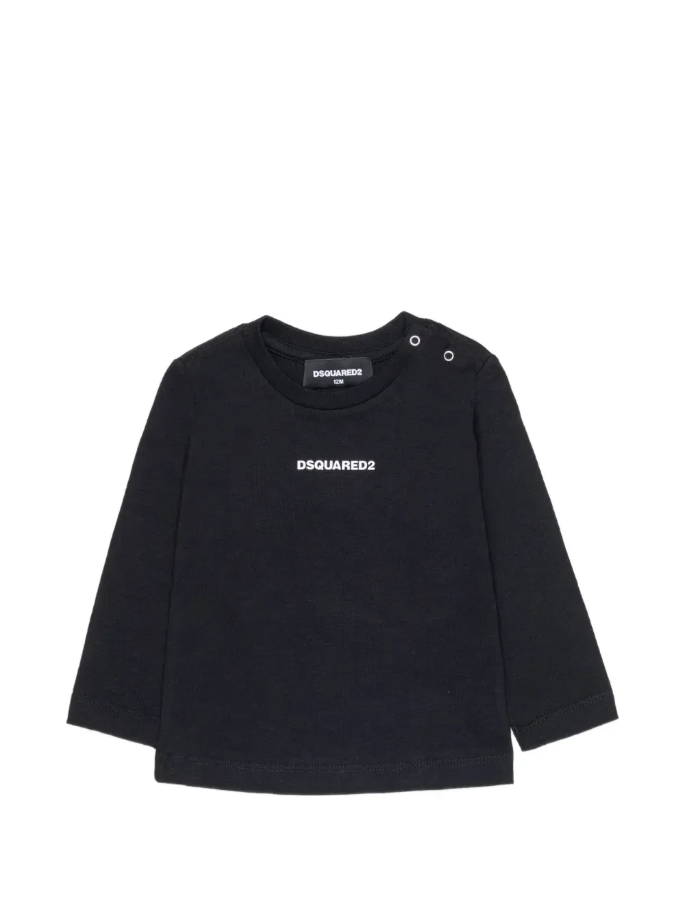 Футболка с длинными рукавами и логотипом Dsquared2 Kids, черный