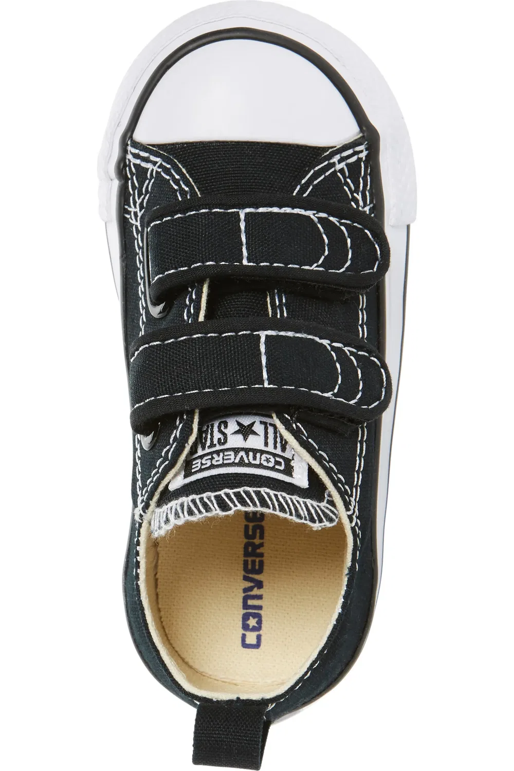 Кеды детские на двух липучках Chuck Taylor Double Strap Converse, черный — фото 3