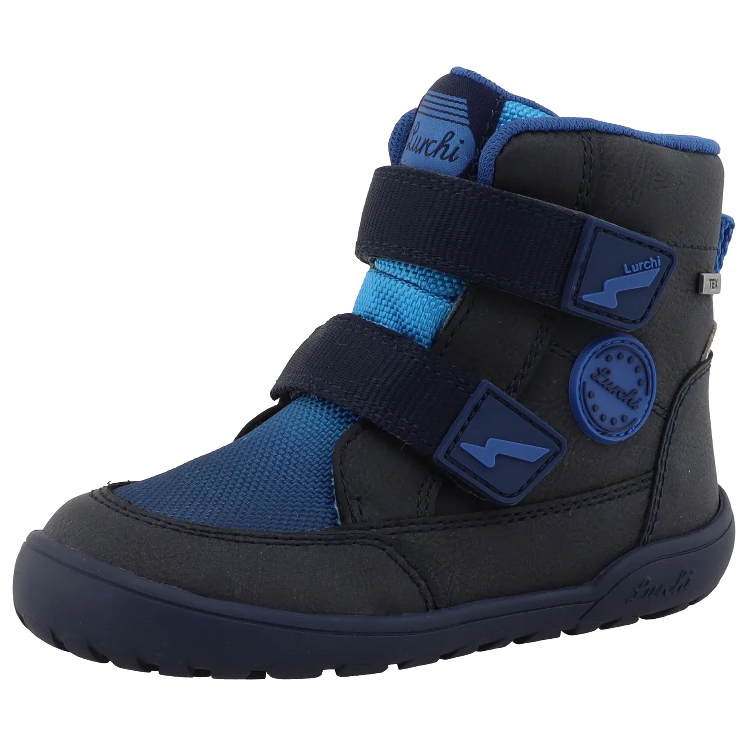 Детские кожаные ботинки с мембраной TEX Lurchi, Navy-Royal Blue