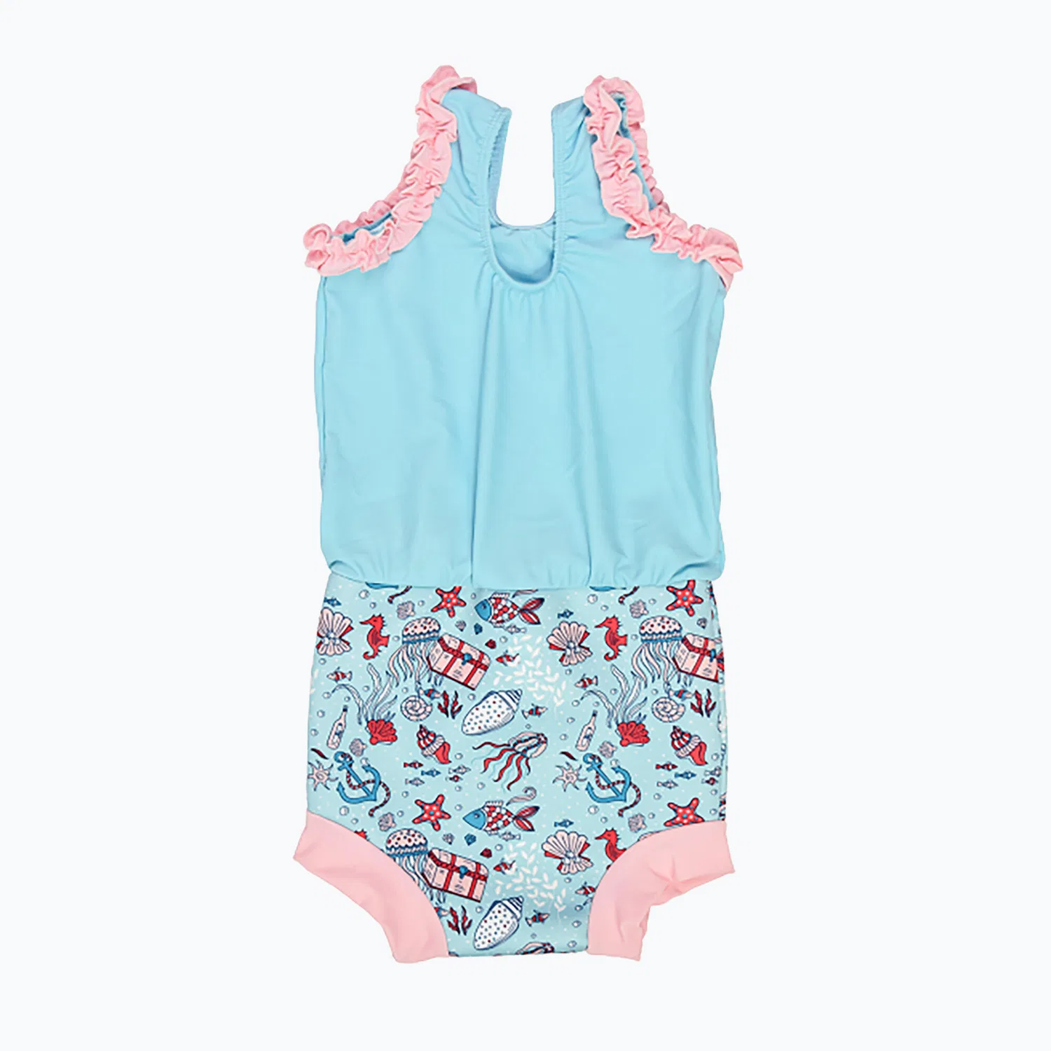 Детский купальник для девочек с принтом Happy Nappy Hidden Treasure Splash About, BLAU — фото 2