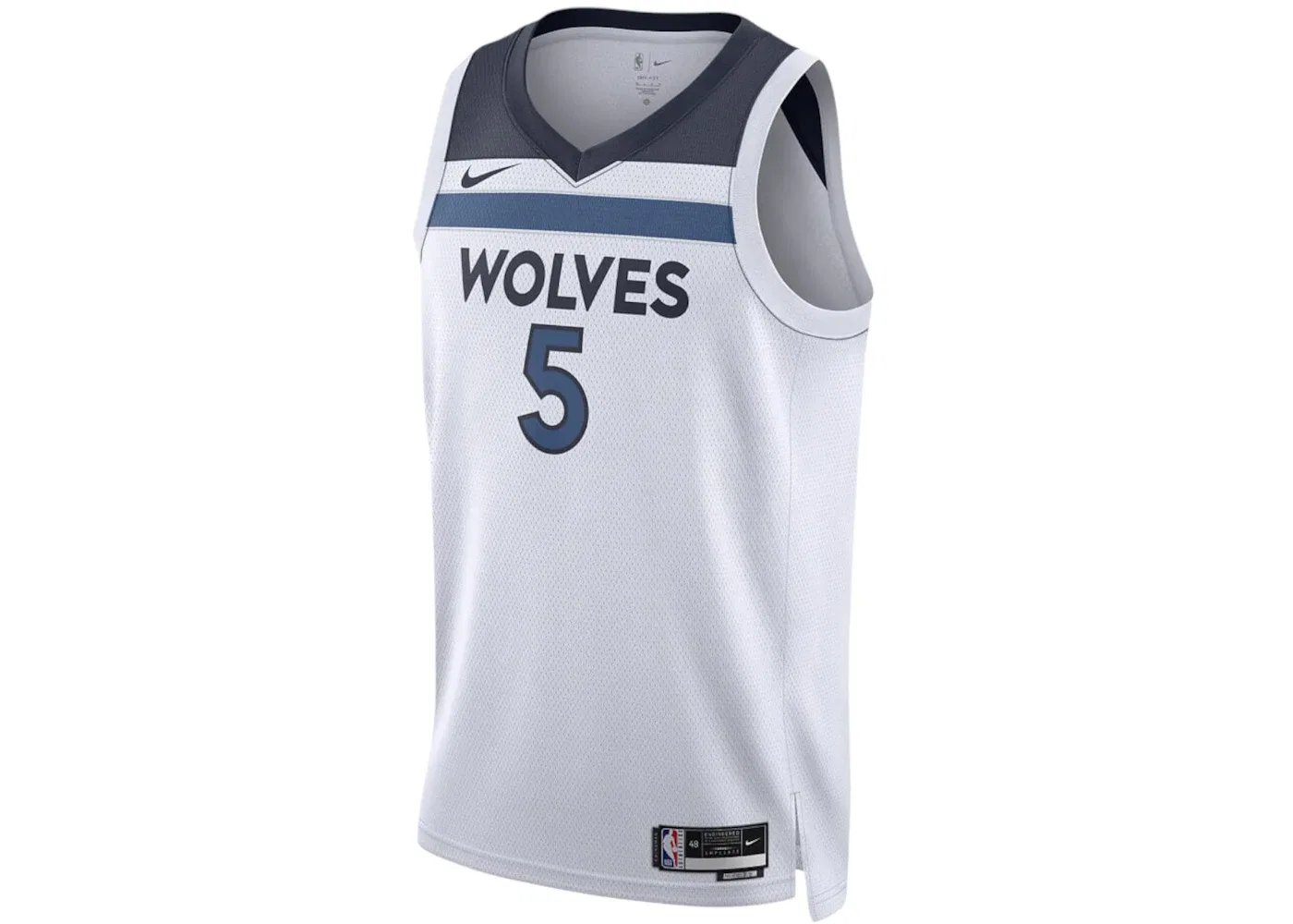 Мужская джерси с принтом Anthony Edwards Association Edition Swingman Nike, White/Navy