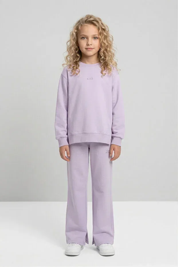 Детский комплект для девочек с графическим принтом Basics Black One, Lila