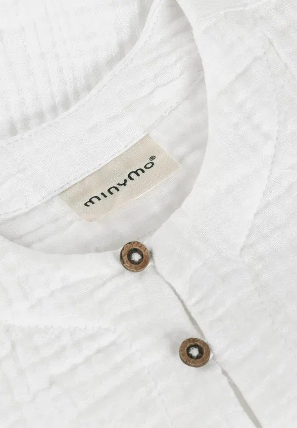 Топ с длинным рукавом хлопковый Long sleeve Minymo Bright White, белый — фото 3