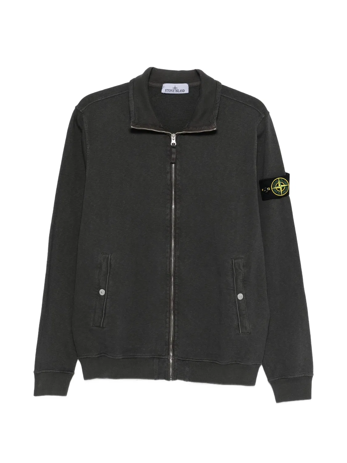 Stone Island Свитер на молнии серый