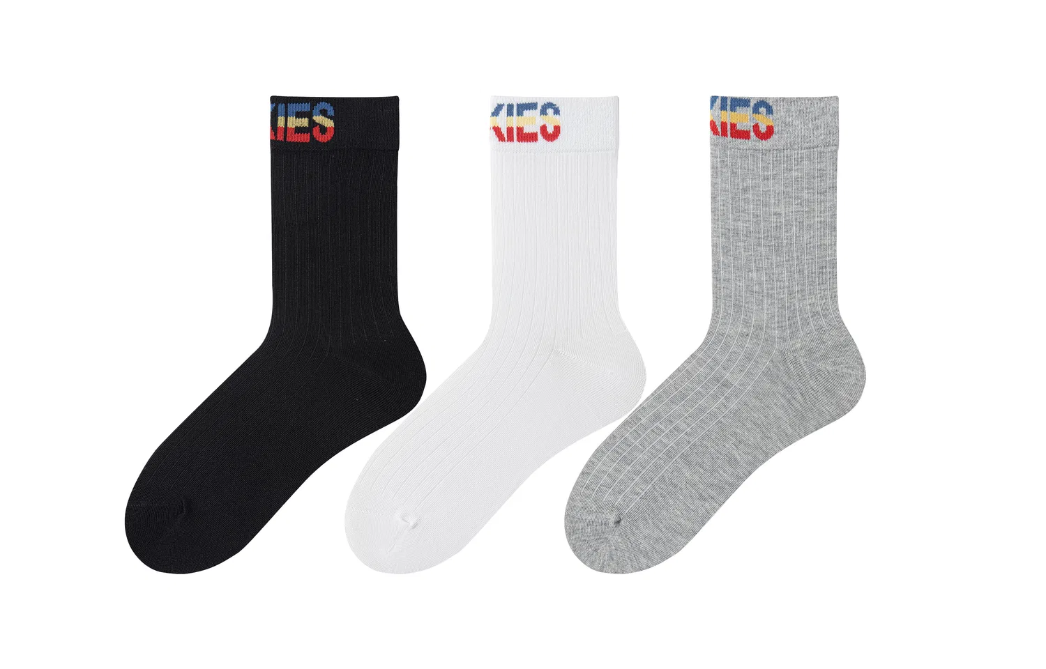 Носки детские с длинным голенищем, комплект из 3 пар, Dickies, White/Gray/Black