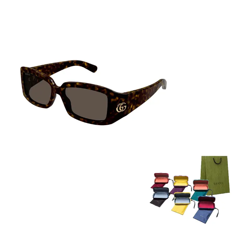 

GUCCI Прямоугольные солнцезащитные очки, 002