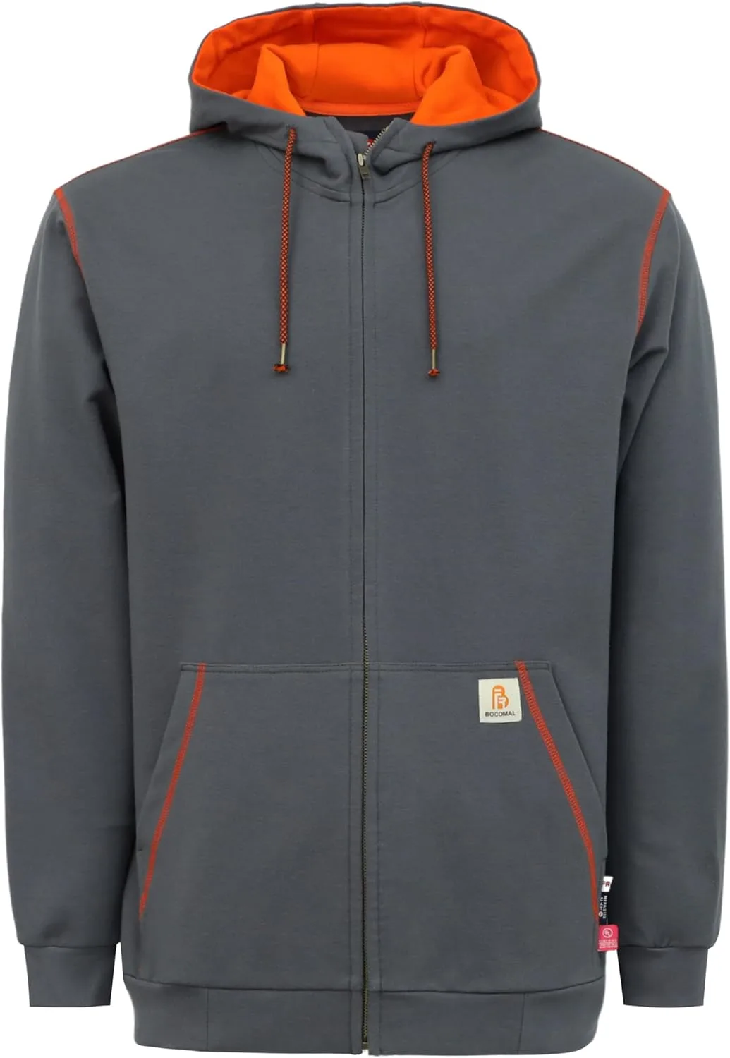 

BOCOMAL FR Hoodies Zipper Front для лета 7.5oz легкий хлопок огнестойкий свитшот (Non Fleece)