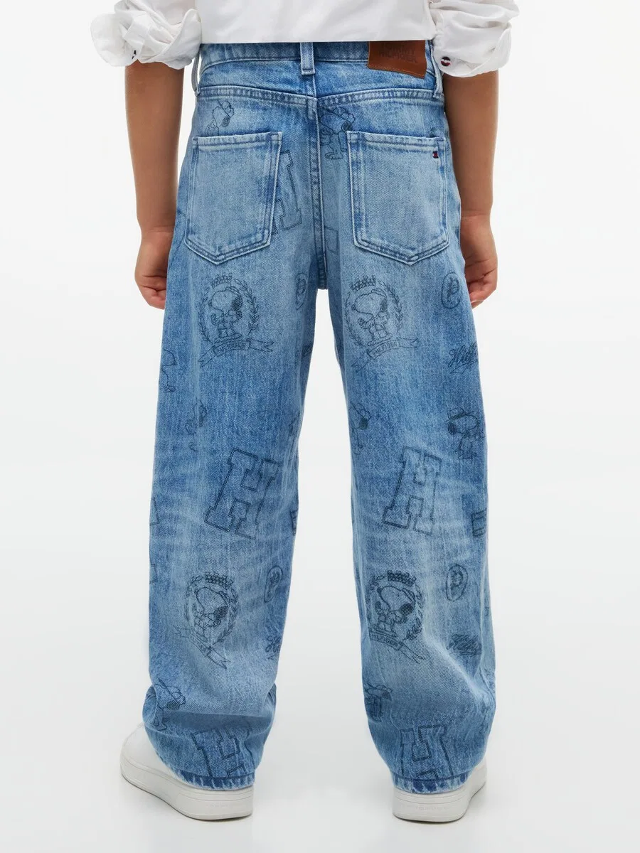 Джинсы TOMMY HILFIGER Baggy Jeans 'PEANUTS' из синей джинсовой ткани — фото 4
